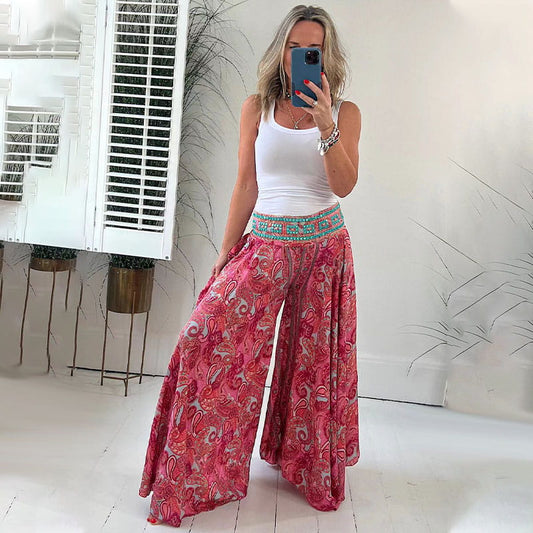 ⏳Kauf 2 spar 10%🔥Leichte Ethnic Bedruckte Hose mit elastischer Taille✈️Kostenloser Versand