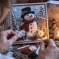 🎁 3D-Weihnachts-Stoff-Kunstset 🎄 Handgefertigtes Stoff-Kunstset 🎅 Vintage-Weihnachts-Handarbeite Decoration, DIY Christmas Craft Kit for Adults & Beginner