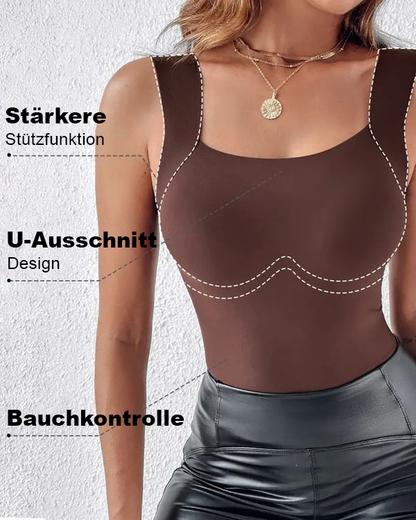 🏆Letzter Tag Sonderpreis €10,99!!💐Damen U-Ausschnitt Thermo-Tanktops mit integriertem BH