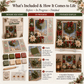 🎁 3D-Weihnachts-Stoff-Kunstset 🎄 Handgefertigtes Stoff-Kunstset 🎅 Vintage-Weihnachts-Handarbeite Decoration, DIY Christmas Craft Kit for Adults & Beginner