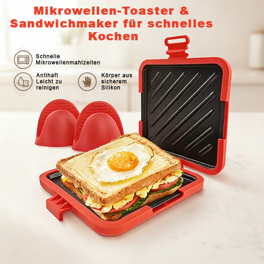 🔥Neu 2026: Nur €19,99 für kurze Zeit!🔥Mikrowellen-Toaster & Sandwichmaker für schnelles Kochen