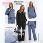 🔥Letzter Tag 60% Rabatt✨Loungeset für Damen: Top mit Rundhalsausschnitt & Hose mit Kordelzug