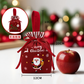 🍎Weihnachts-Samt-Geschenktaschen, Kordelbeutel mit Griff, Weihnachtsmann Geschenksäcke für Heiligabend Äpfel, Süßigkeiten und kleine Geschenke