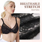 ⏳WÖCHENTLICHE MARKENAKTION 70% RABATT!🖤 Damen‑Meerjungfrau‑Schuppen Spitzen‑Minimizer‑BH, Vollschale, breite Seitenbänder, verstellbare Träger