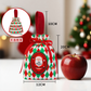 🍎Weihnachts-Samt-Geschenktaschen, Kordelbeutel mit Griff, Weihnachtsmann Geschenksäcke für Heiligabend Äpfel, Süßigkeiten und kleine Geschenke