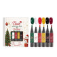 🎄Weihnachts-Nagellackstift-Set ✨ Glatt & Einfach Auftragbar, lufttrocknendes DIY Mehrfarbiges Nageldesign-Set, Praktische Nagelzeichnungsstifte