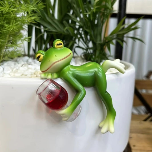 🐸 Frosch-Blumentopf-Hänger-Ornament🍷