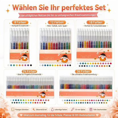 🎅WEIHNACHTS‑AKTION💞MEHR ALS 50.000 VERKAUFT!✨Glitzer-Gelstifte-Set