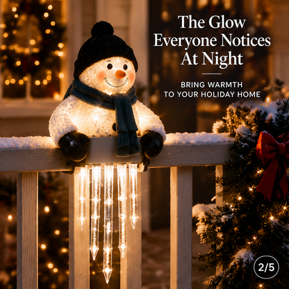 ⛄Großer Weihnachts-Sale🎅 WinterGlow Schneemann-Eiszapfen-Lichterdeko
