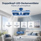 💥Letzter Tag Sonderangebot: 49 % Rabatt✨Deckenventilator mit Doppelkopf und LED-Licht – modernes Design mit Fernbedienung für Wohnzimmer & Schlafzimmer