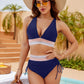 🔥Letzter Tag Spezial Preis €16.99!👙Hoch taillierte Bikini-Sets mit Bauchkontrolle und Farbblockdesign