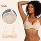 ⏳WÖCHENTLICHE MARKENAKTION 70% RABATT!🖤 Damen‑Meerjungfrau‑Schuppen Spitzen‑Minimizer‑BH, Vollschale, breite Seitenbänder, verstellbare Träger