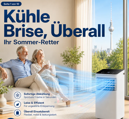 ⏰️Letzter Tag für kostenlosen Versand⌛️🌬️Tragbare, leise 3-in-1-Klimaanlage mit Ventilator✅Direktverkauf ab Werk