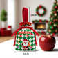🍎Weihnachts-Samt-Geschenktaschen, Kordelbeutel mit Griff, Weihnachtsmann Geschenksäcke für Heiligabend Äpfel, Süßigkeiten und kleine Geschenke