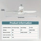 🔥Kostenloser Versand & 50 % Rabatt🔥🍃 Intelligenter Deckenventilator mit Licht, RGB-Beleuchtung und Bluetooth-Lautsprecher♨️❄️