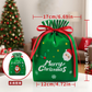 🍎Weihnachts-Samt-Geschenktaschen, Kordelbeutel mit Griff, Weihnachtsmann Geschenksäcke für Heiligabend Äpfel, Süßigkeiten und kleine Geschenke