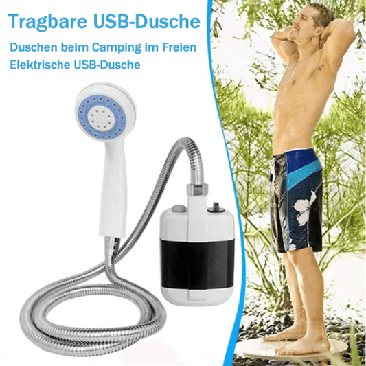 🚿Tragbare Campingdusche Mit Einstellbarem Durchfluss ✨Für Einfaches Und Bequemes Reinigen Im Freien