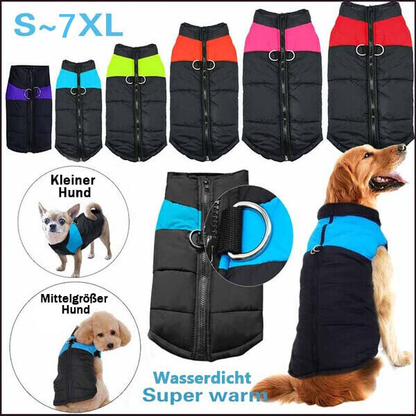 🐕Winter Warme Wasserdichte Hundeweste mit Reißverschluss (Gr.S-7XL)✨Kaufen 2 Bekommen 10% Rabatt✨