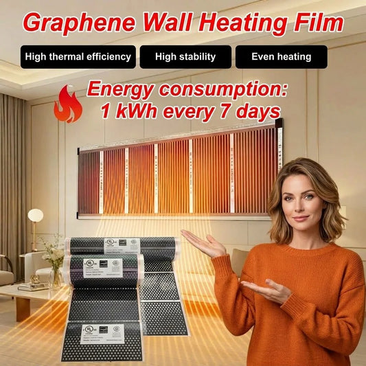🔥3-Sekunden-Schnellheiz-Waben-Graphen Ferninfrarot Wand-Heizfolie, Waben-Keramik Wandheizung, energiesparend, geräuschlos