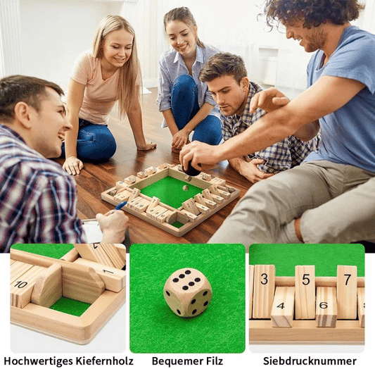 🎅Weihnachtsangebot 49 % Rabatt🔥LUSTIGE FAMILIENSPIELE - Shut-The-Box Brettspiel🎲