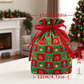 🍎Weihnachts-Samt-Geschenktaschen, Kordelbeutel mit Griff, Weihnachtsmann Geschenksäcke für Heiligabend Äpfel, Süßigkeiten und kleine Geschenke