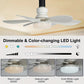 🔥Kostenloser Versand & 50 % Rabatt🔥🍃 Intelligenter Deckenventilator mit Licht, RGB-Beleuchtung und Bluetooth-Lautsprecher♨️❄️