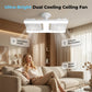 💥Letzter Tag Sonderangebot: 49 % Rabatt✨Deckenventilator mit Doppelkopf und LED-Licht – modernes Design mit Fernbedienung für Wohnzimmer & Schlafzimmer