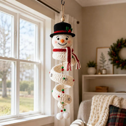 ☃️❄️ DIY-Set für ein gehäkeltes Schneemann-Spiralornament 🧶🎄✨