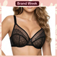 ⏳WÖCHENTLICHE MARKENAKTION 70% RABATT!🖤 Damen‑Meerjungfrau‑Schuppen Spitzen‑Minimizer‑BH, Vollschale, breite Seitenbänder, verstellbare Träger