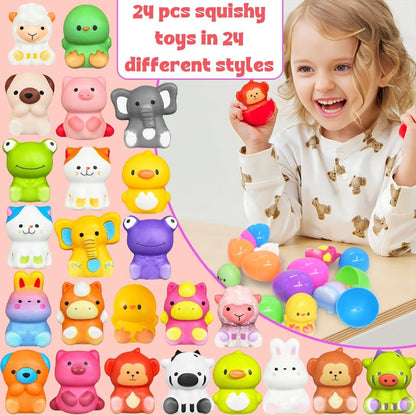 🔥Osteraktion 49% RABATT🔥24 Stk. Ostereier, gefüllt mit langsam aufsteigenden Squishy-Spielzeugen