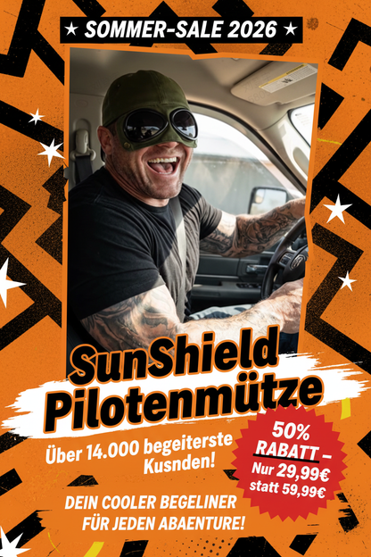 ☀️ Sommer-Sale 2026 – Über 14.000 verkauft! ✨ SunShield Pilotenmütze – Stylischer Piloten-Look für Erwachsene 🌸