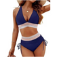 🔥Letzter Tag Spezial Preis €16.99!👙Hoch taillierte Bikini-Sets mit Bauchkontrolle und Farbblockdesign