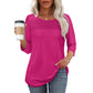 💕Letzter Tag 50 % Rabatt👚Damen T-Shirt mit Faltendetails und 3/4-Ärmeln im lässigen Stil🌞