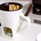 🧆🍫 Keramischer Schokoladenfondue-Becher – Genuss pur, langlebig & nachhaltig ✨ Ideal für gemütliche Abende 🍓 Praktisch & einfach zu reinigen.