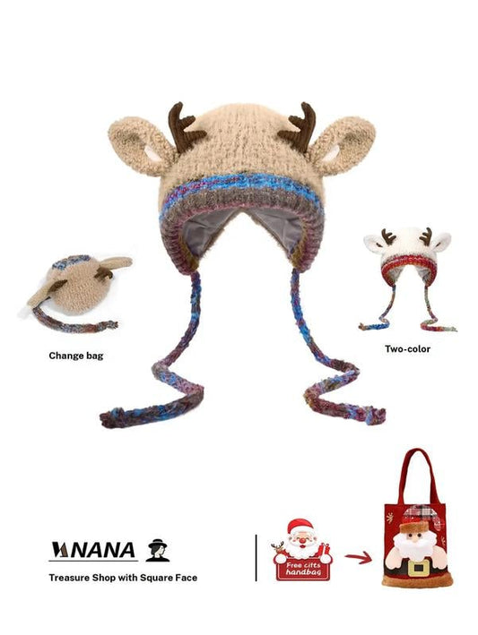 🎁🎄Weihnachtsverkauf 49% Rabatt🦌Originaldesign Festlicher Weihnachtsgeweih-Hut🧶