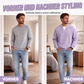 🔥 LETZTER TAG NUR €25,99 👚Strukturierter Waffelstrick-Pullover für Herren