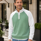 ✨Herren-Waffelstrick-Quarter-Zip-T-Shirt