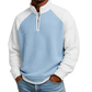 ✨Herren-Waffelstrick-Quarter-Zip-T-Shirt