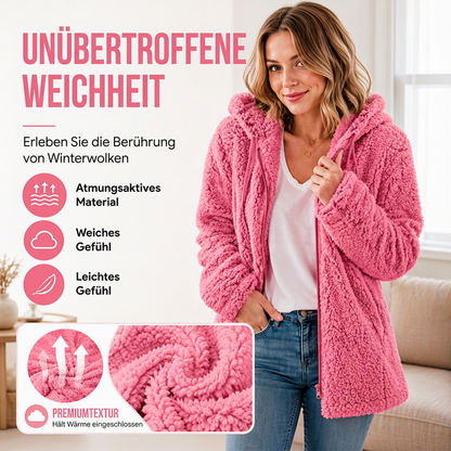 🚨 Eilmeldung: 50% endet heute Nacht! Damen-Kapuzenjacke mit Reißverschluss aus flauschigem Material