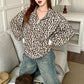 📢🎉50%Rabatt!!!🛍️✨Damen Sweatshirt mit Leopardenmuster & Viertelreißverschluss – Lässig, bequem & immer passend