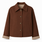 🧥Freizeitmantel für Damen, langärmelig, mit Knopfleiste, für Herbst und Winter