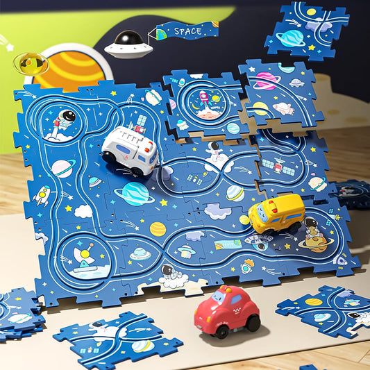 🎅Weihnachtsverkauf - 49% Rabatt🔥Kindererzieherisches Puzzle-Autospielset